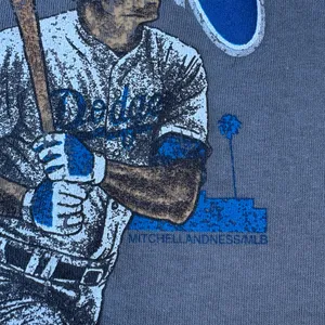 MLB Los Angeles Dodgers Mitchell & Ness Baseball Grey Graphic T-shirt thumbnail 7