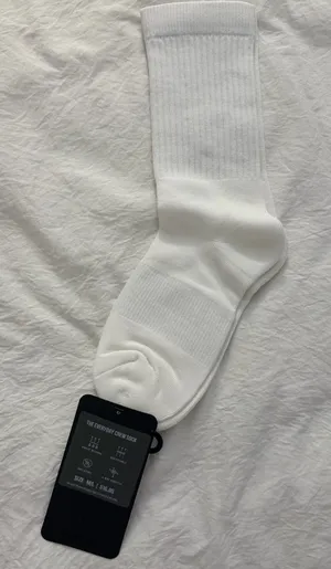 Fabletics everyday crew socks white thumbnail 1
