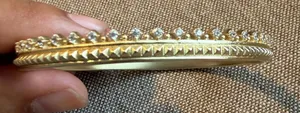 Kendra Scott Gold Crystal Rim Bangle Bracelet thumbnail 1