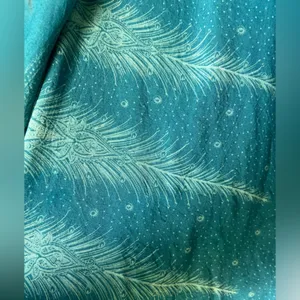 Teal Wide-Leg Pants hippie festival pant thumbnail 4