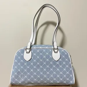 Juicy Couture She's the Moment Satchel Handbag Light Denim Heart Charm Brand New thumbnail 2