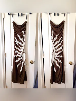 Cala de la Cruz Daphne Ruched Maxi Dress Sunburst Mocca Small thumbnail 3