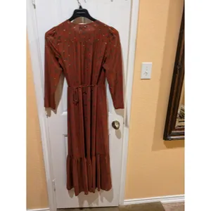 See U Soon Brown Wrap Long Midi Long Sleeve Dress Size Small thumbnail 11
