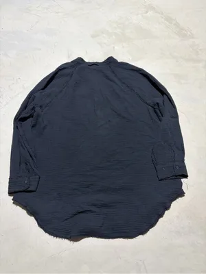 Aerie black button gauzy coverup shirt medium thumbnail 8