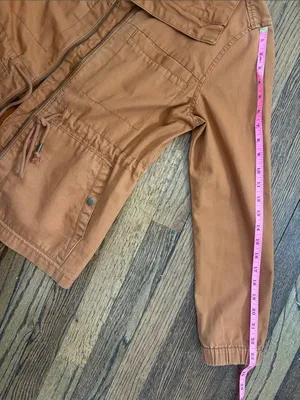 Old Navy Burnt Orange Rust Canvas Utility Field Jacket Drawstring Waist Medium M thumbnail 8