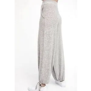 Free People Intimately Free Bunny Cuddle Jogger Tie Leg Heather Gray Boho thumbnail 2