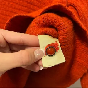 Anthropologie Knitted & Knotted Red Wool Blend Sweater thumbnail 5
