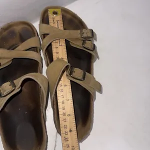 Birkenstock Franca Tan Leather Crisscross Strappy Slides Sandals Size EU 38 N thumbnail 7