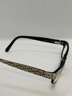 Kate Spade Eyeglasses Frames Only Alease 0X55 135 black white polkadot signature thumbnail 4