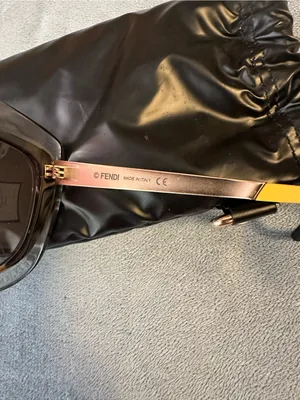 Fendi Tortoiseshell Cat Eye Sunglasses with Gold Temples thumbnail 6