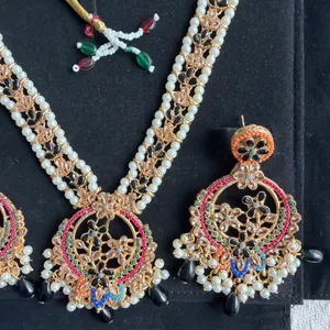 Traditional indian jewelry set Gold thumbnail 3