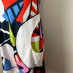Dolcezza Dress Womens Medium Colorful Shift 60s 70s Sleeveless Pocket Mod Mini M thumbnail 4