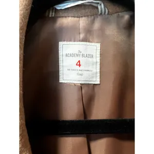 GAP The Academy Blazer 4 Camel Tan Wool Blend Preppy Dark Academia Schoolboy thumbnail 5