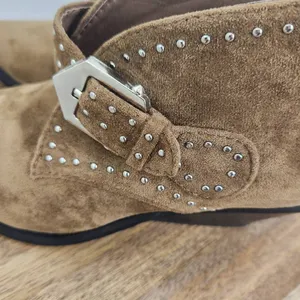 Seven7 Brown Dallas Faux Suede Boot Size 7 Studded Ankle Bootie Suede Bootie thumbnail 5