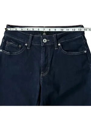 edgely by Maurices Original Fit High Rise Wide Leg Crop Raw Hem Jeans Size 4 thumbnail 7