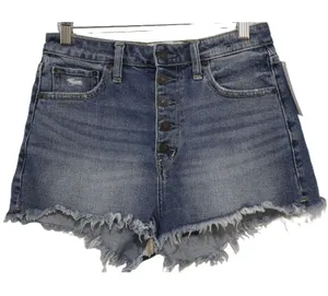 Womens Abercrombie & Fitch Curve Love High Rise Short Blue Jean Shorts Size 27 4 thumbnail 1