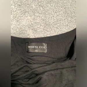 White fox black cropped tank top XS thumbnail 2