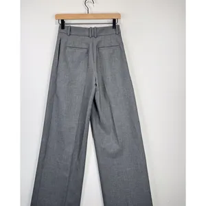 Aritzia Babaton Womens Dress Pants Gray Pleated Front Barrel Leg Trouser Size 0 thumbnail 12