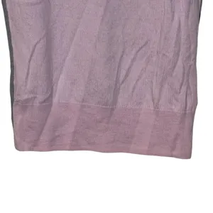 Brooks Brothers Women Tank Sweater Merino Wool Knit Colorblock Pink Gray Medium thumbnail 5
