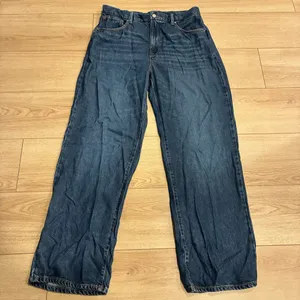 Good American High Waisted Wide Leg Jeans Faded Indigo395 Medium Wash Size 10/30 thumbnail 2