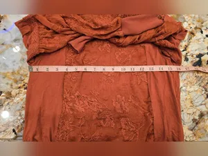 Anthropologie Tiny Noah Embroidered Lace Blouse Burnt Orange XS thumbnail 10
