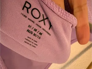 Roxy Lilac Ribbed women One Piece Swimsuit hourglass preppy cute aesthetic trend thumbnail 5