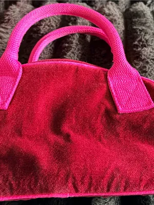 PINK Victoria's Secret Hot Pink Tote with Gold Heart thumbnail 6