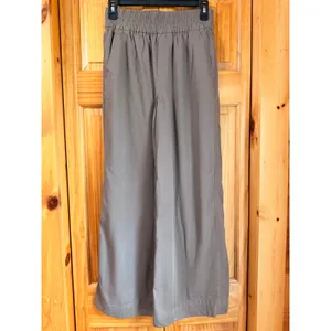 NWT Madewell Drapeweave Carley Wide Leg Pants XXS Brown Pull‎ On High Rise thumbnail 3