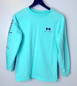 Simply Southern Long Sleeve‎ Blue Shirt Size Small thumbnail 1