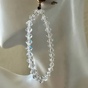 Clear crystal drop earrings thumbnail 6