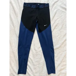 Nike Women’s Compression Leggings Blue/Black Dri-Fit Size L thumbnail 9