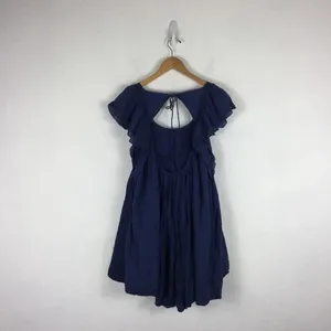 Free People Hailey Blue Oversized Ruffle Gauzy Mini Dress Small thumbnail 15
