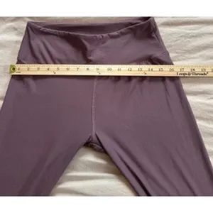 Balance Collection Womens Mauve Purple High Waisted Athletic Leggings Large thumbnail 2
