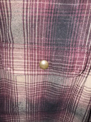 Carhartt Hubbard Sherpa Lined Burgundy and Cream Plaid Snap-Front Jacket thumbnail 3