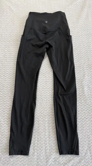 Lululemon Fast and Free High-Rise Tight 25 Nulux Black Leggings LW5DCES Size 4 thumbnail 1