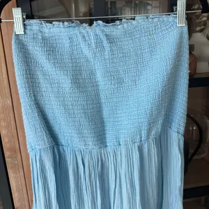 Anthropologie The Marisol Smocked Gauze Maxi Dress Celandine strapless muslin thumbnail 12