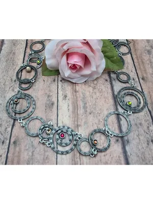 Brighton 36" TOWNSEND Silver Plated Stations and Crystal Long Statement Necklace thumbnail 4