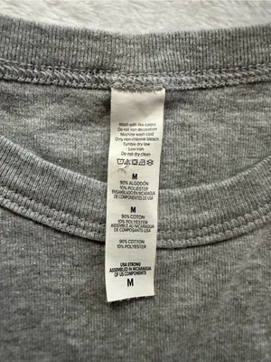 Gray Crop Tank Top Gray Size Medium Sleeveless Cropped Basic USA Strong thumbnail 4
