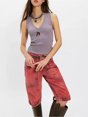 NWOT Free People We The Free Neria Tank - purple dove - XS thumbnail 4