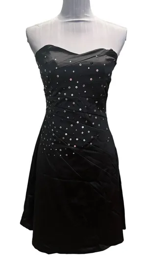 Jane Norman Black Sequined Prom Homecoming Dress Size 12 thumbnail 1