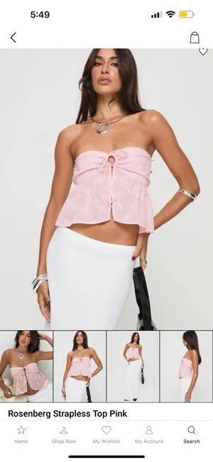 Princess Polly Rosenberg Strapless Top Pink thumbnail 2