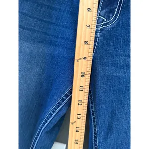 Cedar Rose Womens Blue Embellished Bootcut Jeans 32 Rhinestone Pockets‎ Denim thumbnail 6