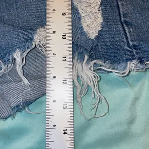 Abercrombie & Fitch Y2K Mom Shorts Womens 31/12 Blue Distressed High Rise Boho thumbnail 4