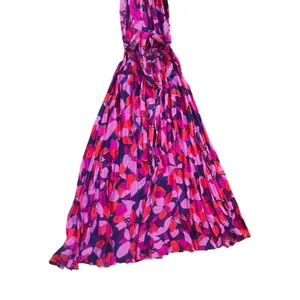 Abel the Label Charlotte Floral Halter Maxi Dress Pink Red Boho | M thumbnail 8