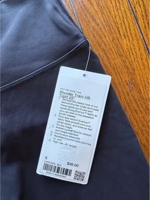 Lululemon Wunder Train High Rise 25” Black Size 6 NWT thumbnail 5