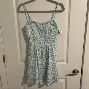 NEW Altar’d State Blue Floral Mini Dress Size Medium NWT thumbnail 5
