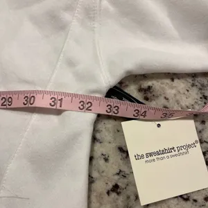 The Sweatshirt Project Hoodie Womens 2X White Oversized Henley Button Pullover‎ thumbnail 6