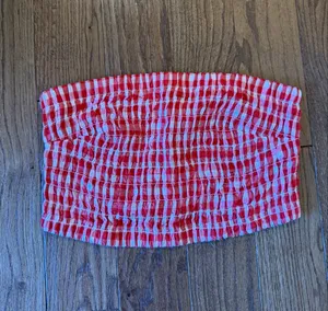 Universal Thread NWT  red gingham smocked tube top M thumbnail 2