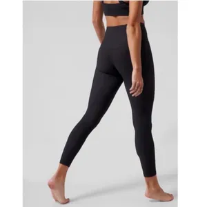 Athleta Elation Rib Tight Black High Waisted 7/8 Ribbed Leggings Small thumbnail 3