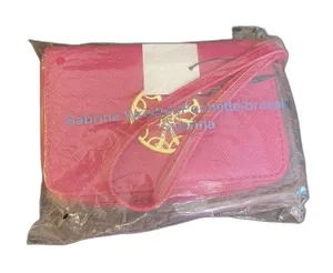 New Sabrina Wristlet Wallet Hot Pink Gold Medallion Zip Clutch Wrist Strap thumbnail 1